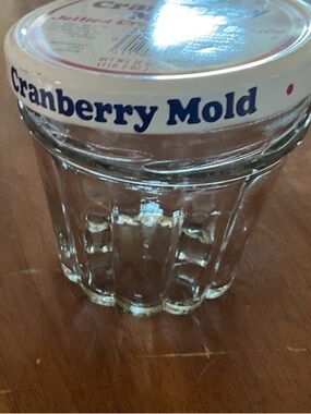 Ocean Spray Cranberry Mold Jar with Printed Lid
